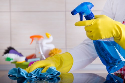 Tidying a bin store and refuse area in a managed building