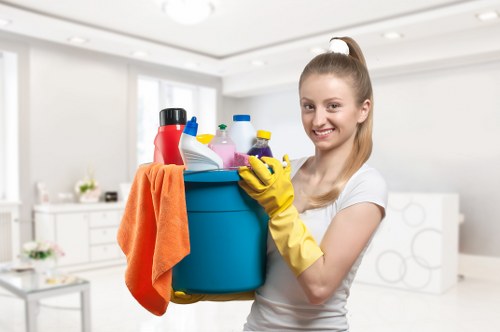 Local cleaner preparing a Chiswick Airbnb for the next guest arrival